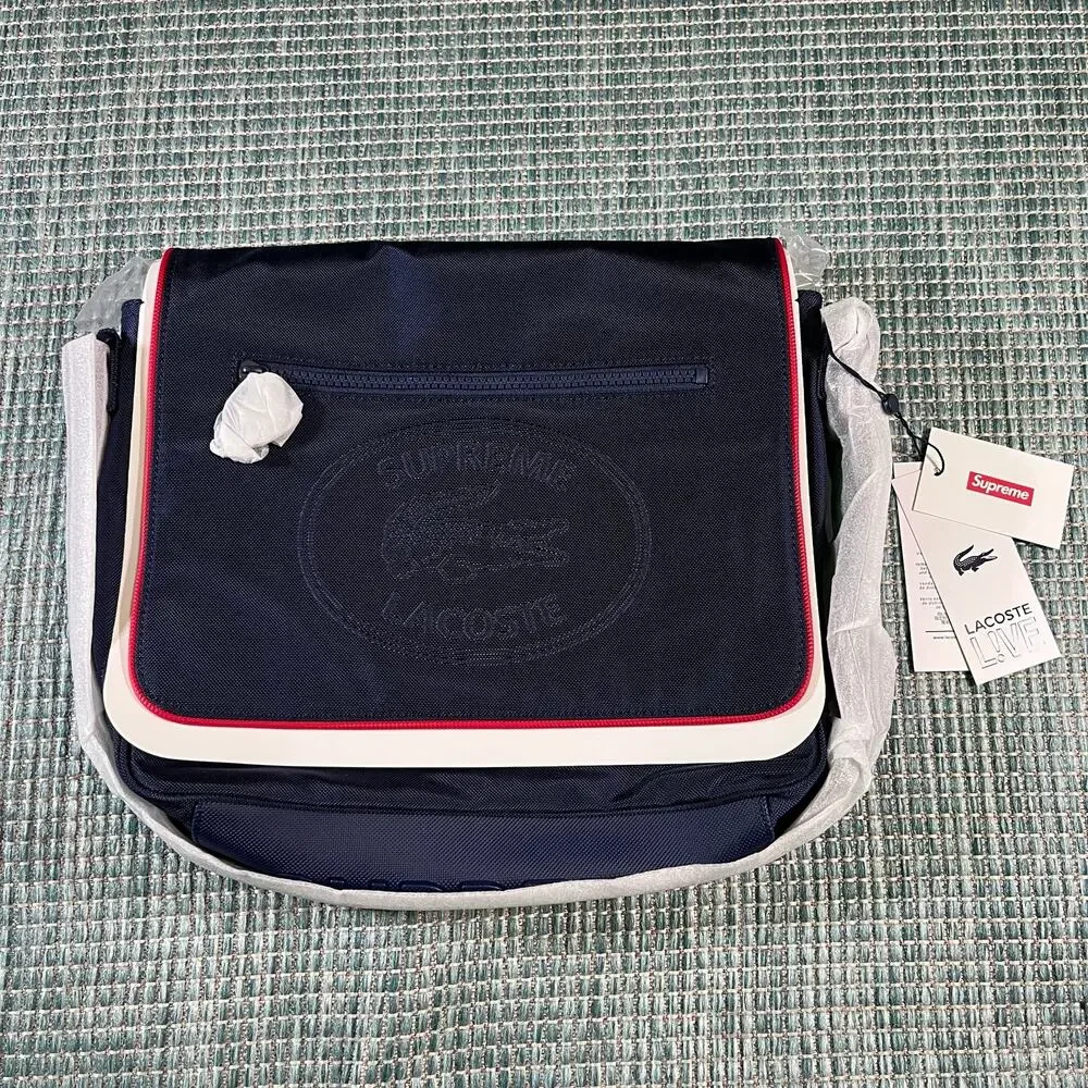 Supreme x‎ Lacoste Messanger Bag 2019 Navy Blue NEW 100% Authentic